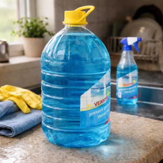 Soluție pentru geamuri Veantic 750 ml / 5 L – cu alcool