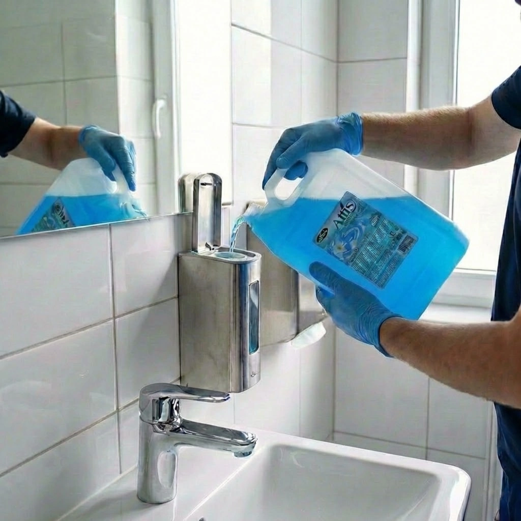 Săpun lichid cremă Attis 5 L – lapte & miere, antibacterial (Polonia) - Image 3