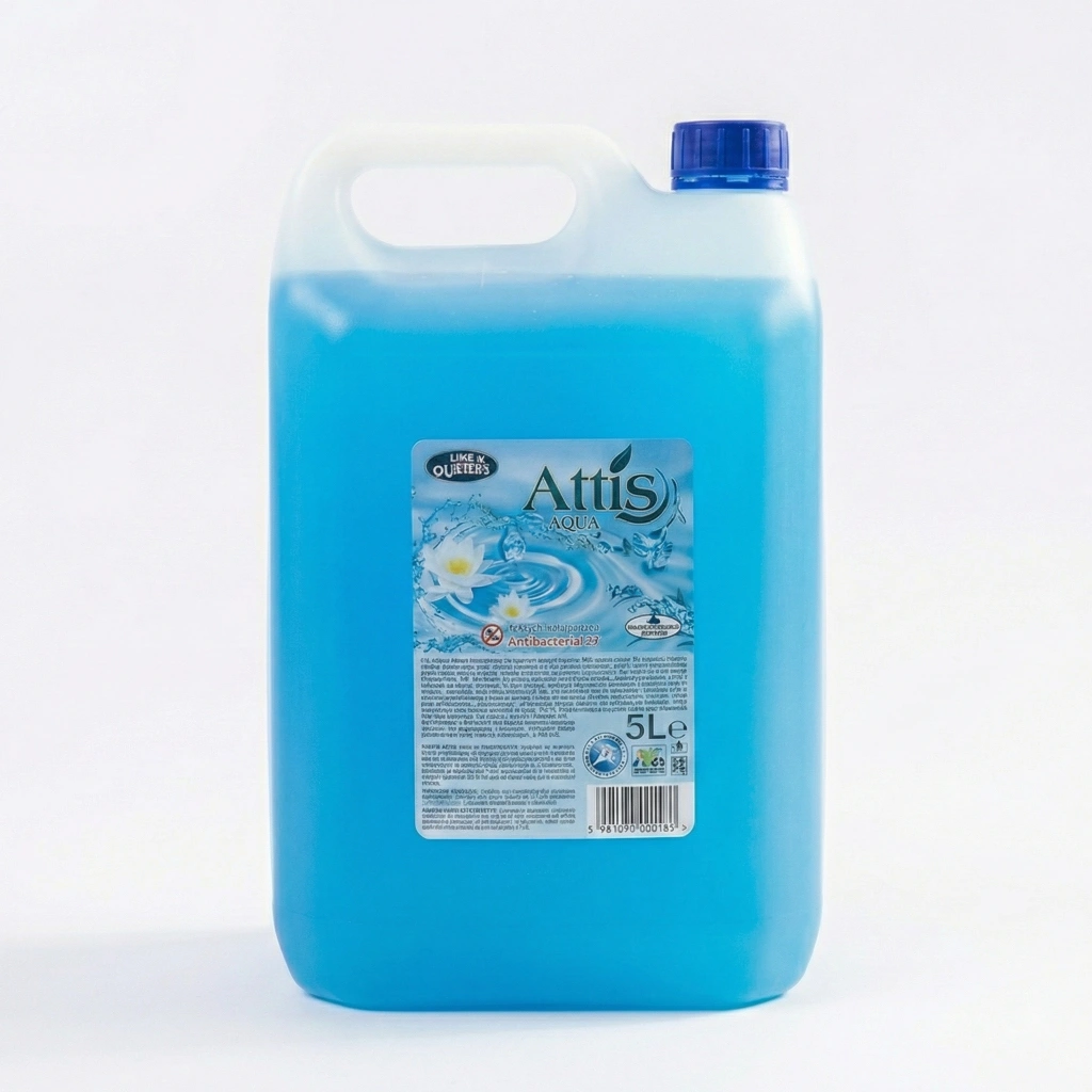 Săpun lichid cremă Attis 5 L – lapte & miere, antibacterial (Polonia) - Image 5