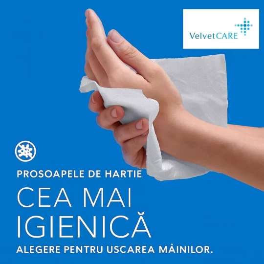 VelvetCARE Professional Comfort – prosoape pliate V-fold (4000 buc/cutie)